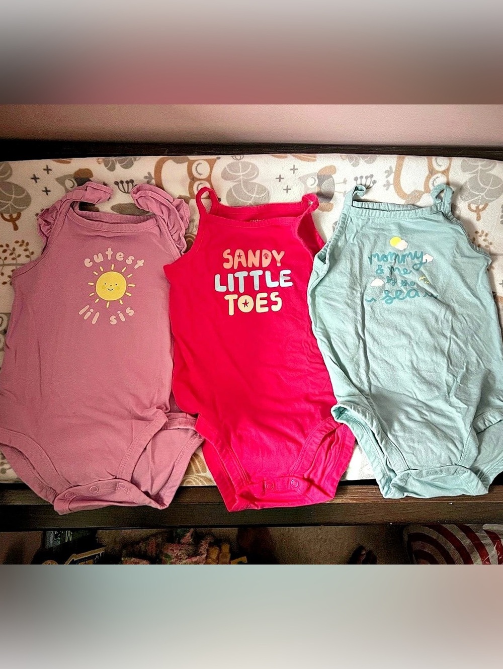 Carter's Baby Girls Tank Onesie Set 3-Pack Size 24m
